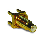 Conn SMC 0Hz to 10GHz 50Ohm Solder ST Thru-Hole RCP Gold