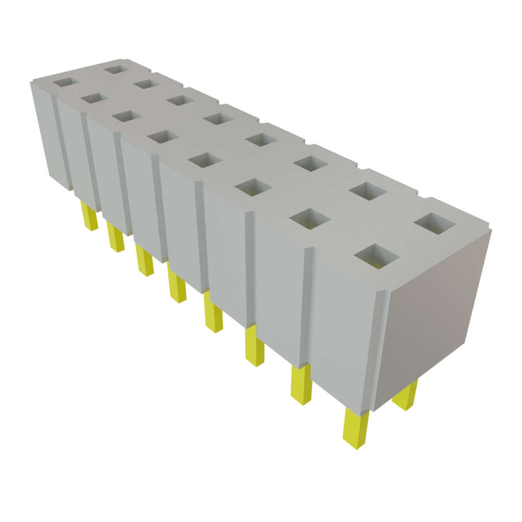 Samtec-MTLW-108-05-L-D-160 Steckverbinderleisten und Leiterplattenbuchsen Conn Unshrouded Header HDR 16 POS 2.54mm Solder ST Top Entry Thru-Hole Bulk