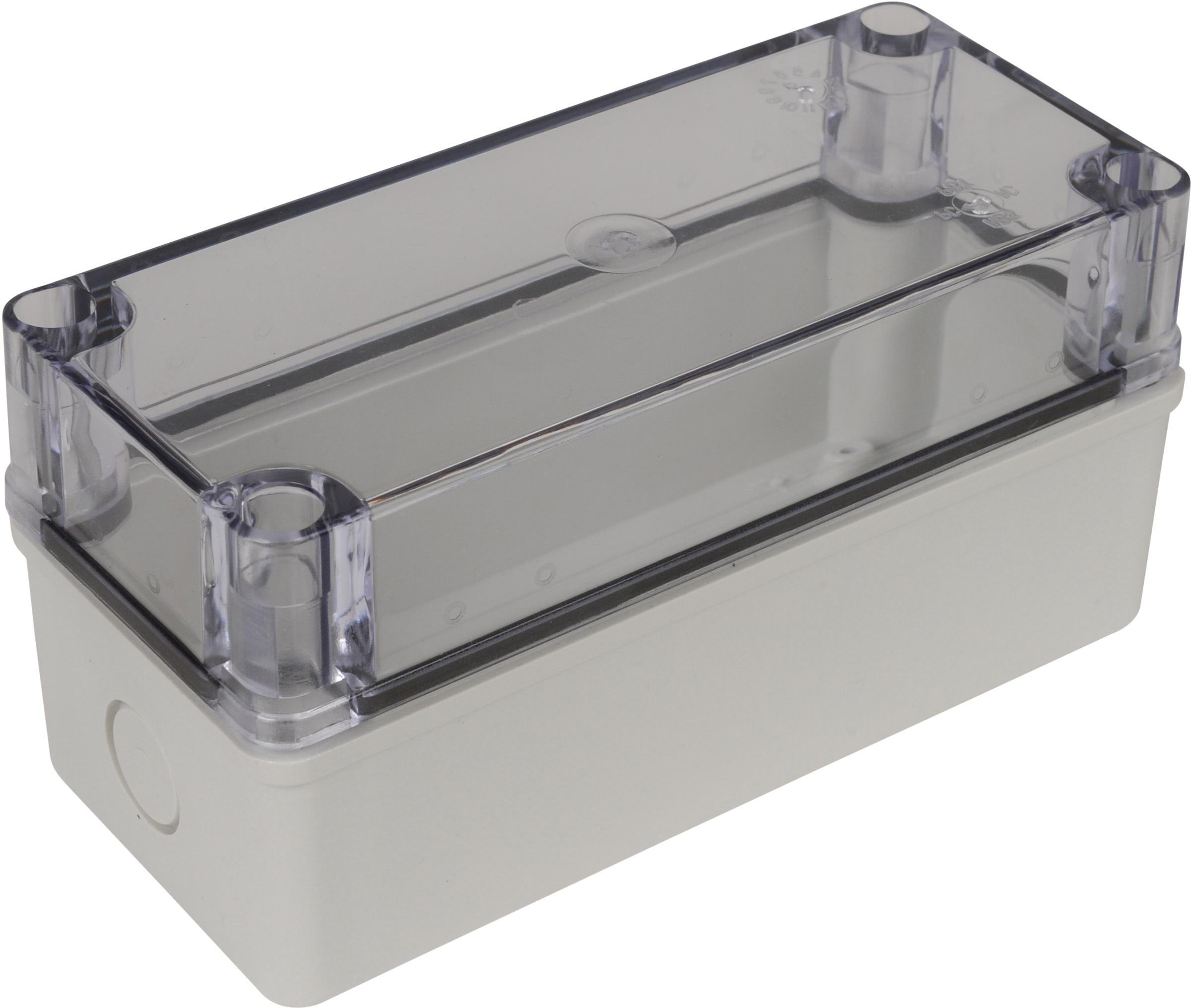 Bud Industries-PTK-18425-C Kästen, Gehäuse und Gestelle Clear/Grey Polycarbonate Box
