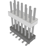 Conn Board Stacker HDR 12 POS 2.54mm Solder ST Top Entry SMD Tube