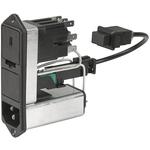 SCHURTER-CG30.6199.151 Spannungsversorgungseingangsmodule Power Entry Module Filtered M 3 POS 250VAC 4A Switch/Fuse/Voltage Selector ST 1 Port