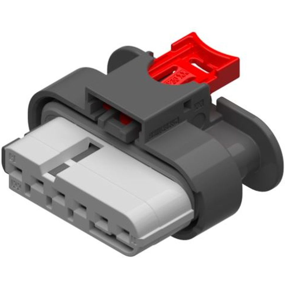 Delphi-35020435 Einzeladersteckverbinder, Gehäuse Conn Housing F 6 POS 4mm Crimp ST Cable Mount Black