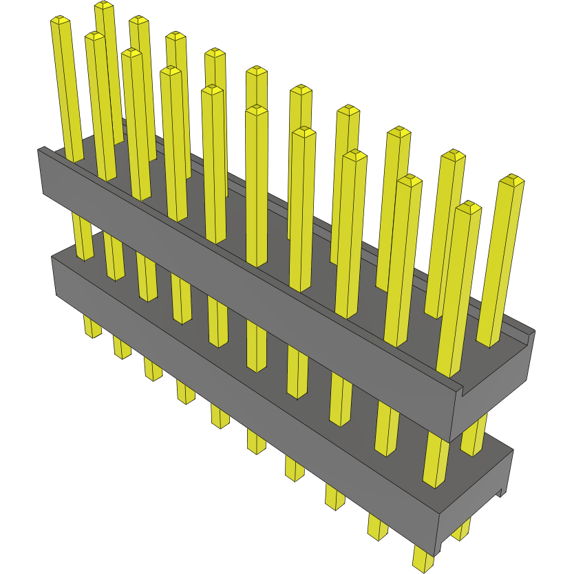 Samtec-DW-10-09-T-D-350 Steckverbinderleisten und Leiterplattenbuchsen Conn Board Stacker HDR 20 POS 2.54mm Solder ST Top Entry Thru-Hole Bulk