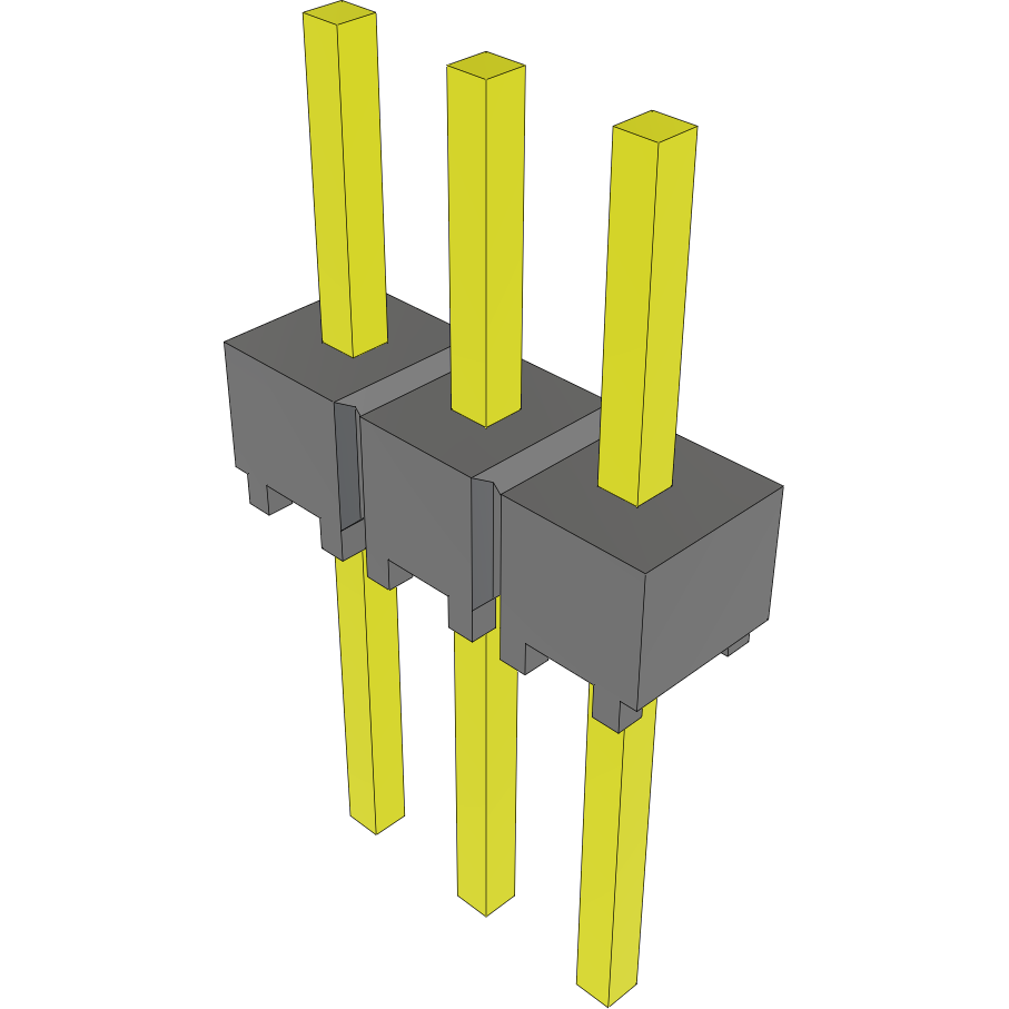 Samtec-MTSW-103-08-G-S-180 Connector Headers and PCB Receptacles Conn Unshrouded Header HDR 3 POS 2.54mm Solder ST Top Entry Thru-Hole Bulk