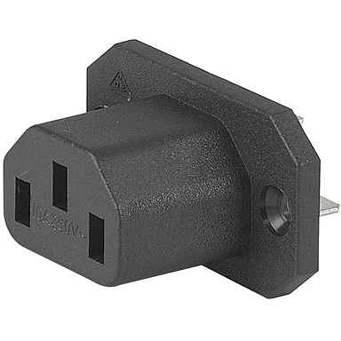 SCHURTER-4787.1000 Steckverbinder Conn Outlet RCP 3 POS Solder ST Panel Mount 3 Terminal 1 Port Box