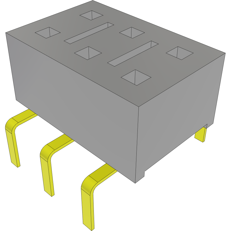 Samtec-HLE-103-02-G-DV-PE-BE Piastre connettori e prese PCB Conn Socket Strip SKT 6 POS 2.54mm Solder ST Top Entry Thru-Hole TIGER BEAM™ Tube
