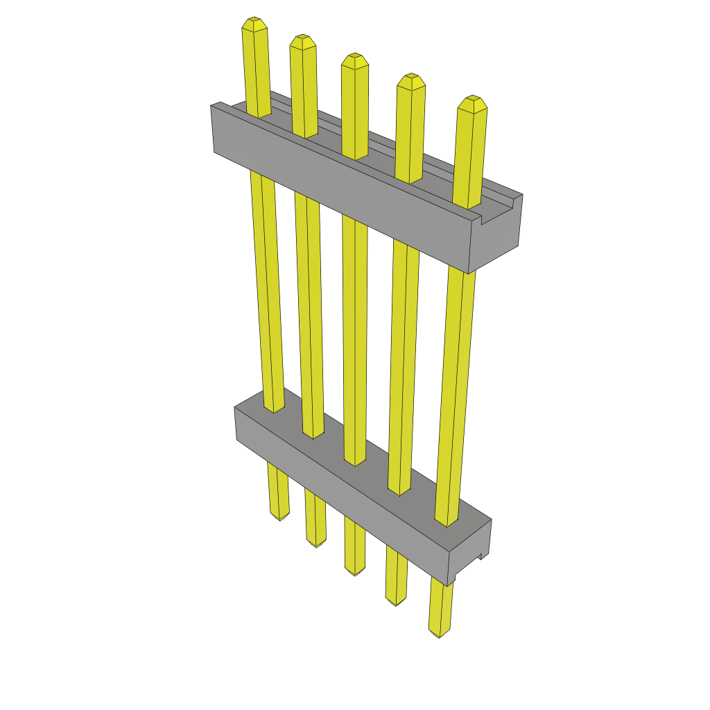 Samtec-TW-05-07-G-S-500-150 Piastre connettori e prese PCB Conn Board Stacker HDR 5 POS 2mm Solder ST Top Entry Thru-Hole Bulk