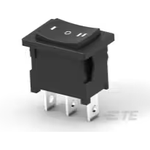 Switch Rocker ON OFF ON SPDT Quick Connect Curved Rocker 16A 250VAC 372.85VA >100000Cycles Tray