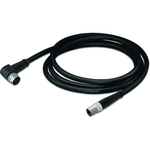 Sensor/Actuator Cable, fitted on both ends, 3-Pole, M12 Socket, Angled, M8 Plug, Straight, 1 m