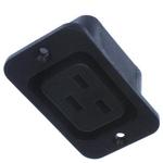 Conn Outlet SKT 3 POS Solder Lug ST Panel Mount 3 Terminal 1 Port