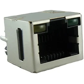 Amphenol Communications Solutions-RJHSE3382 Steckverbinder, Telefon und Telekommunikation Conn RJ-45 F 8 POS 1.02mm Solder ST Thru-Hole 8 Terminal 1 Port Tray