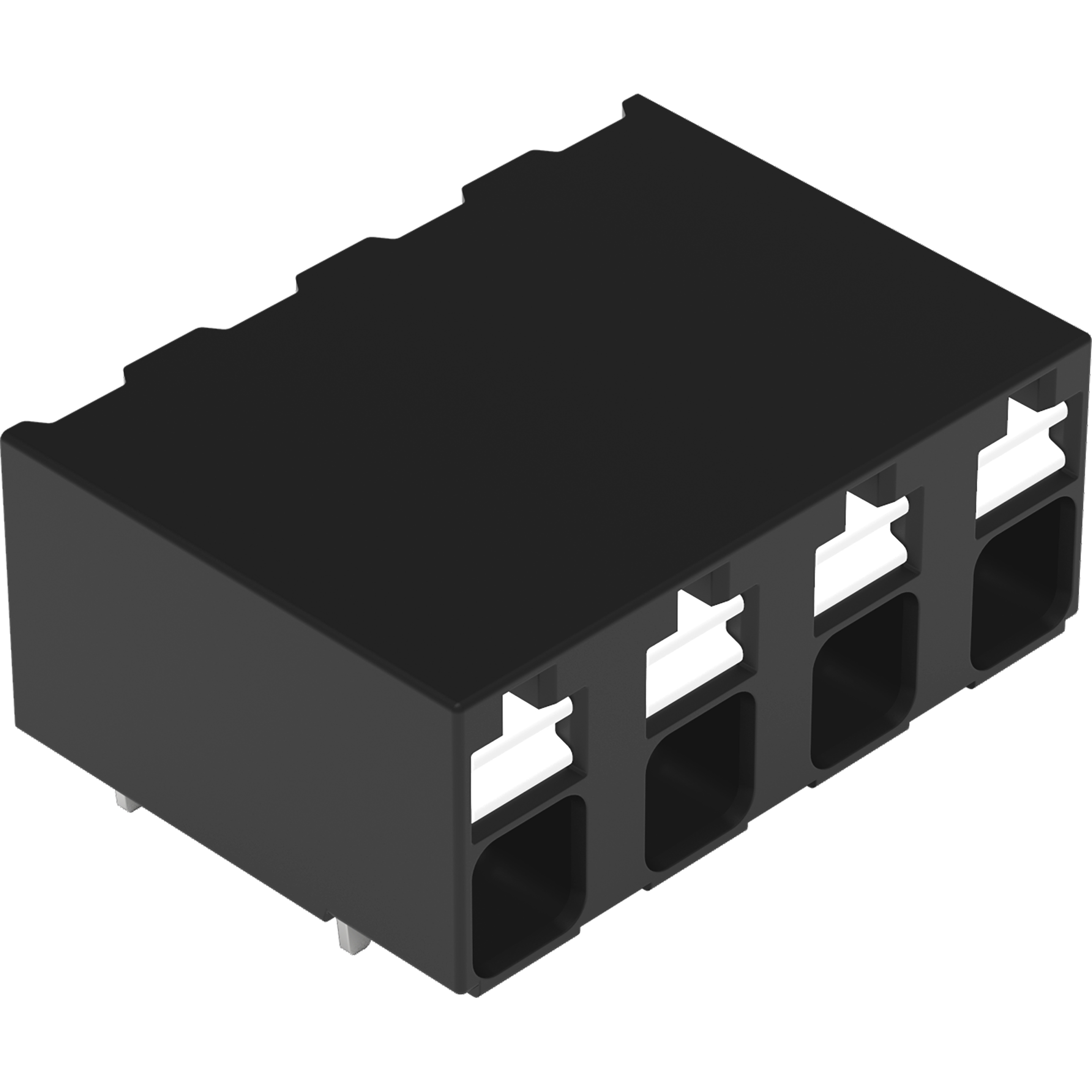 WAGO-2086-3204 Blocchi terminali connettore THR PCB terminal block, push-button, 1.5 mm2, Pin spacing 5 mm, 4-pole, Push-in CAGE CLAMP, 1,50 mm2, black