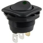 NTE Electronics-54-645-G Wippschalter Switch Rocker ON None OFF SPST Quick Connect Round Rocker 20A 12VDC 100000Cycles