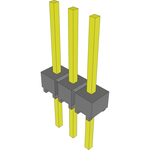 Conn Unshrouded Header HDR 3 POS 2.54mm Solder ST Top Entry Thru-Hole Bulk