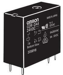 Omron-G2R-2A4 DC12 Power Relays Power Relay 12VDC 4A DPST-NO(29x13x25.5)mm THT