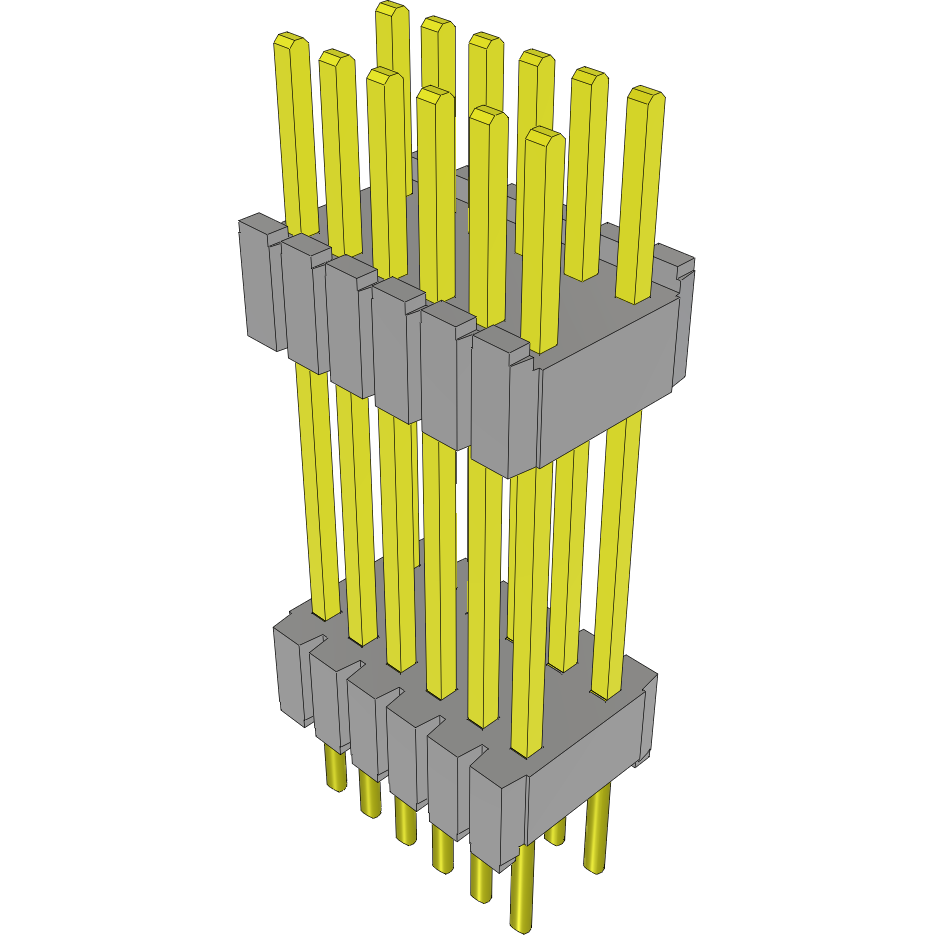 Samtec-DWM-06-59-G-D-500 Steckverbinderleisten und Leiterplattenbuchsen Conn Board Stacker HDR 12 POS 1.27mm Solder ST Thru-Hole Layer