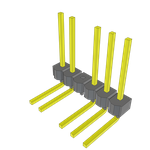 Conn Unshrouded Header HDR 6 POS 2.54mm Solder RA Side Entry Thru-Hole Bulk