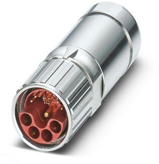 PHOENIX CONTACT-1622008 圆形连接器 Cable connector, straight long, shielded yes, Screw locking, M23, Number of positions 4/4/4/PE, Type of contact Male connector, Crimp connection, Cable diameter 7.5 mm . 9 mm