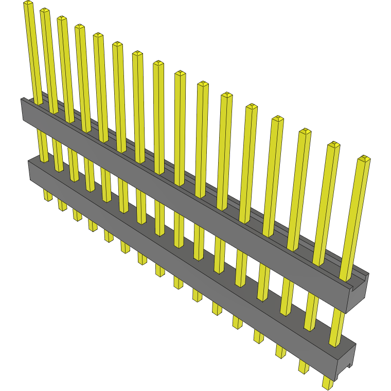 Samtec-DW-16-11-L-S-400 Piastre connettori e prese PCB Conn Board Stacker HDR 16 POS 2.54mm Solder ST Top Entry Thru-Hole Bulk