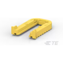 TE Connectivity-1564411-1 Accessoires de raccordement Connector Accessories Mounting Clips Straight Glass Filled Polybutylene Terephthalate Yellow Carton
