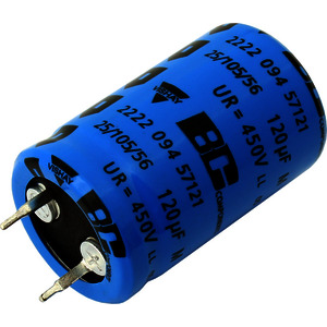 Vishay-MAL209456151E3 Condensatore alluminio Cap Aluminum Lytic 150uF 400V 20% (22 X 35mm) Snap-In 10mm 0.92 Ohm 0.92A 2000h 105°C Bulk