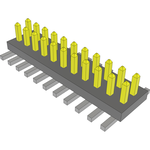 Conn Unshrouded Header HDR 22 POS 1.27mm Solder ST Top Entry SMD Tube