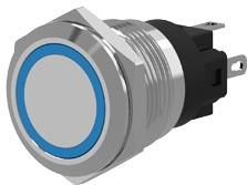 EAO-82-4151.2133 Interruttore a pressione Switch Push Button N.O./N.C. SPDT Flush Round Button 7A 240VAC 240VDC Maintained Panel Mount Solder