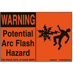 Labels Warning Label Polyester Black/Orange 127x88.9mm