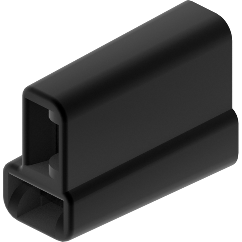 Delphi-02973781 Einzeladersteckverbinder, Gehäuse Conn Housing F 2 POS Crimp ST Cable Mount Black