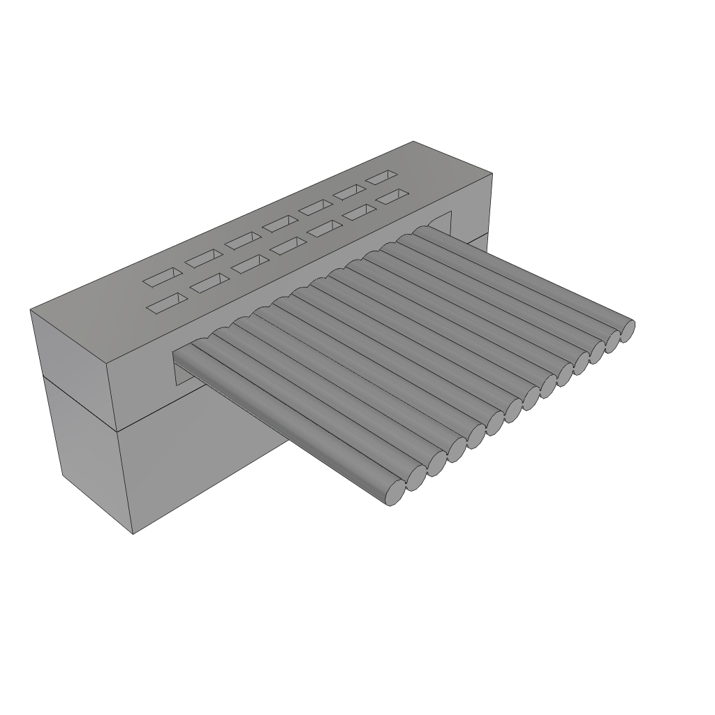 Samtec-FFSD-07-S-04.23-01-N-RN1 Flachband Kabelbaugruppen Cable Assembly 0.1m 30AWG 1.27mm 14POS IDC Connector F TIGER EYE™ Bulk
