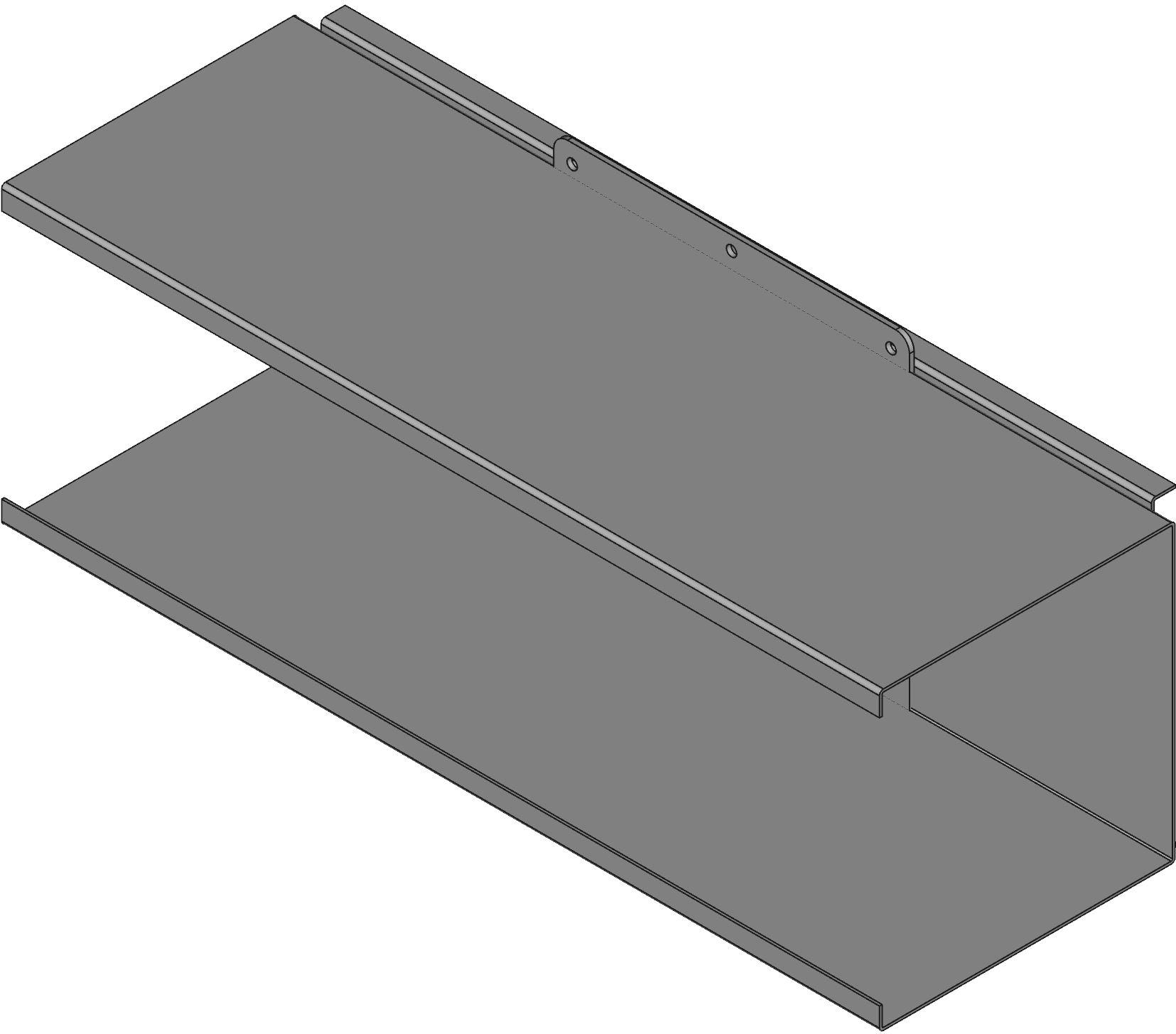 Hammond Manufacturing-1487E24 Verdrahtungskanäle Wiring Ducts Solid Wall Square with Cover Steel Gray