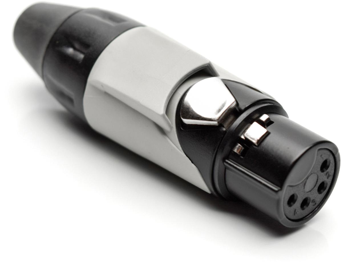 Amphenol-AX4FB8M Steckverbinder für Audio und Video Conn XLR Connector F 4 POS Solder Cup ST Cable Mount 4 Terminal 1 Port Box