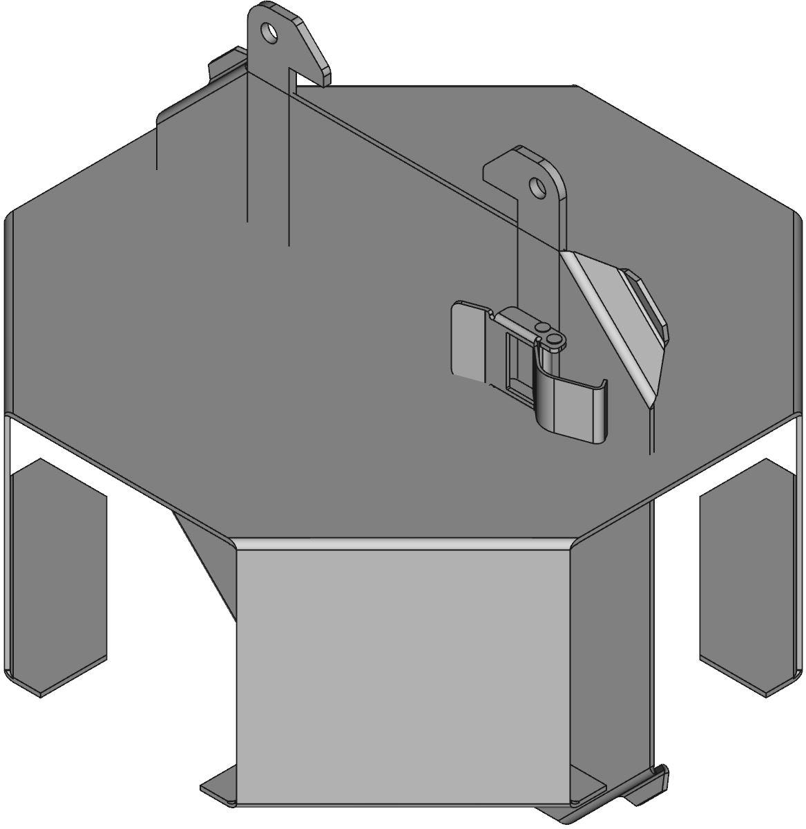 Hammond Manufacturing-1485CY Wiring Ducts Wiring Ducts Cross Fitting Square with Cover Steel Gray