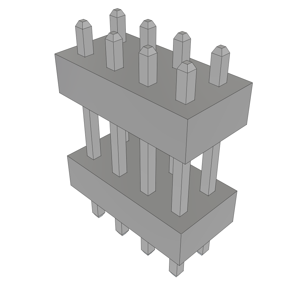 Samtec-TW-04-09-T-D-273-092 Steckverbinderleisten und Leiterplattenbuchsen Conn Board Stacker HDR 8 POS 2mm Solder ST Top Entry Thru-Hole Bulk
