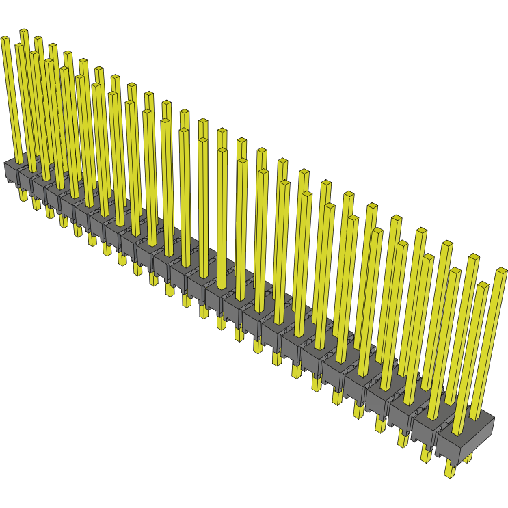 Samtec-MTSW-125-10-G-D-625 Steckverbinderleisten und Leiterplattenbuchsen Conn Unshrouded Header HDR 50 POS 2.54mm Solder ST Top Entry Thru-Hole Bulk