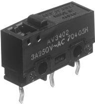Panasonic-AVM3505 Switch Snap Action Switch Snap Action N.O./N.C. SPDT Pin Plunger PC Pins 5A 250VAC 125VDC 1.47N Thru-Hole