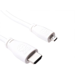 Seeed Technology Co.,Ltd-114992024 Audio/Video Kabelsortiment Raspberry Pi 4 Official Micro HDMI to Standard HDMI Male Cable 1m White