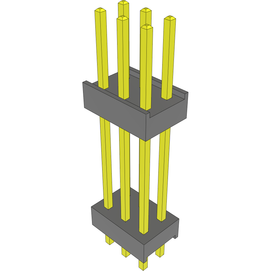 Samtec-DW-03-12-L-D-665 连接器插头及 PCB 插座 Conn Board Stacker HDR 6 POS 2.54mm Solder ST Top Entry Thru-Hole Bulk