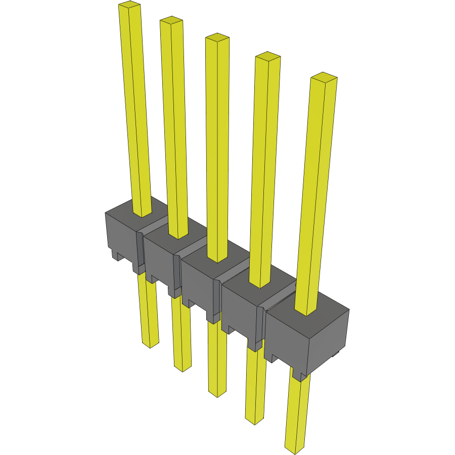 Samtec-MTSW-105-09-G-S-400 Steckverbinderleisten und Leiterplattenbuchsen Conn Unshrouded Header HDR 5 POS 2.54mm Solder ST Top Entry Thru-Hole Bulk