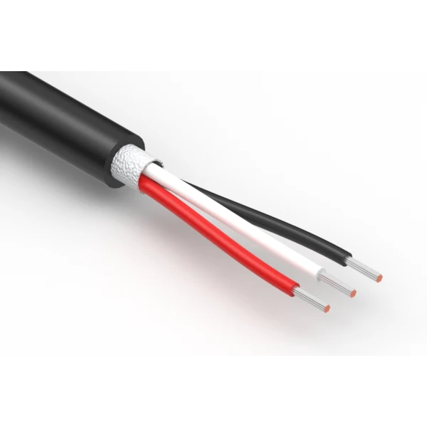 Tensility International-30-01909 Kabel, Mehrleiter Round Cable 3Conductors 20AWG 4.4mm 300V Black Thermoplastic Elastomer