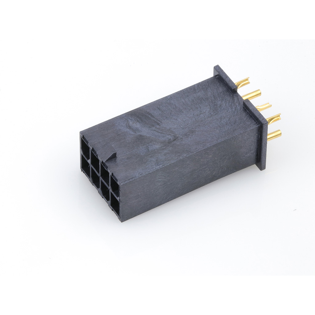 Molex-0442810003 Connector Headers and PCB Receptacles Conn Shrouded Header (4 Sides) HDR 8 POS 4.2mm Solder ST Thru-Hole Mini-Fit Jr. Bag