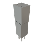 Conn Elevated Socket SKT 4 POS 2.54mm Solder ST Top Entry Thru-Hole Bulk
