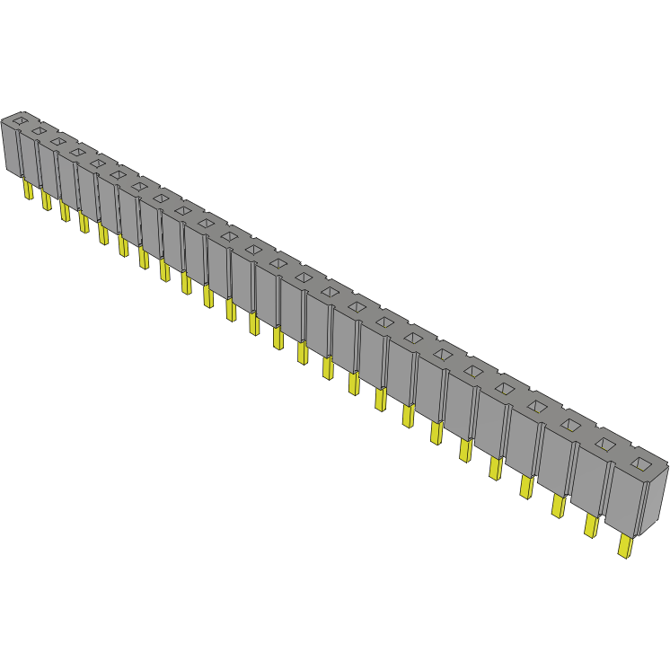 Samtec-SLW-125-01-S-S Steckverbinderleisten und Leiterplattenbuchsen Conn Socket Strip SKT 25 POS 2.54mm Solder ST Top Entry Thru-Hole Bulk