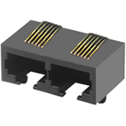 Pulse Electronics Corporation-E5362-00A512-L Telecomunicaciones y teléfono del conector Conn Modular Jack F 12 POS 1.27mm Solder RA Thru-Hole 12 Terminal 1 Port Cat 3