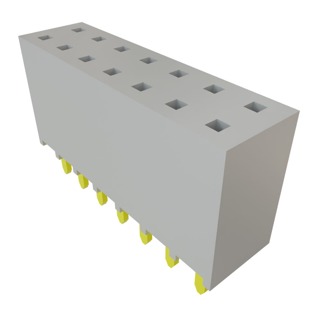 Samtec-TSW-107-14-F-D Connector Headers and PCB Receptacles Conn Unshrouded Header HDR 14 POS 2.54mm Solder ST Top Entry Thru-Hole Bulk
