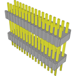 Conn Board Stacker HDR 32 POS 1.27mm Solder ST Thru-Hole Tube