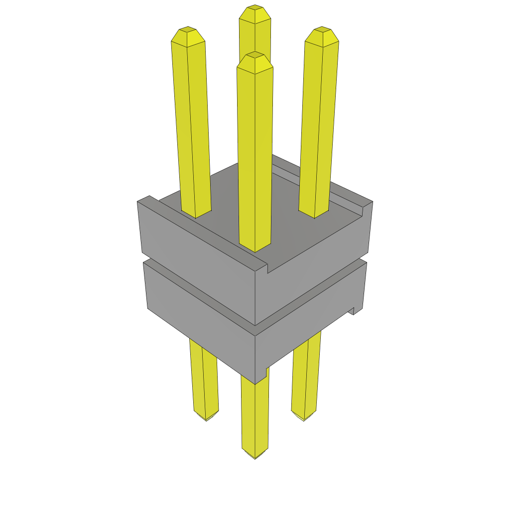 Samtec-TW-02-09-G-D-130-160 Piastre connettori e prese PCB Conn Board Stacker HDR 4 POS 2mm Solder ST Top Entry Thru-Hole Bulk