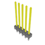 Conn Unshrouded Header HDR 5 POS 2.54mm Solder ST Top Entry Thru-Hole Bulk