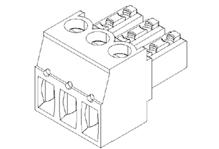 Molex-39905-0103 Blocs de raccordement de terminaux Conn Eurostyle Block 3 POS 3.81mm RA 11A/Contact Eurostyle™