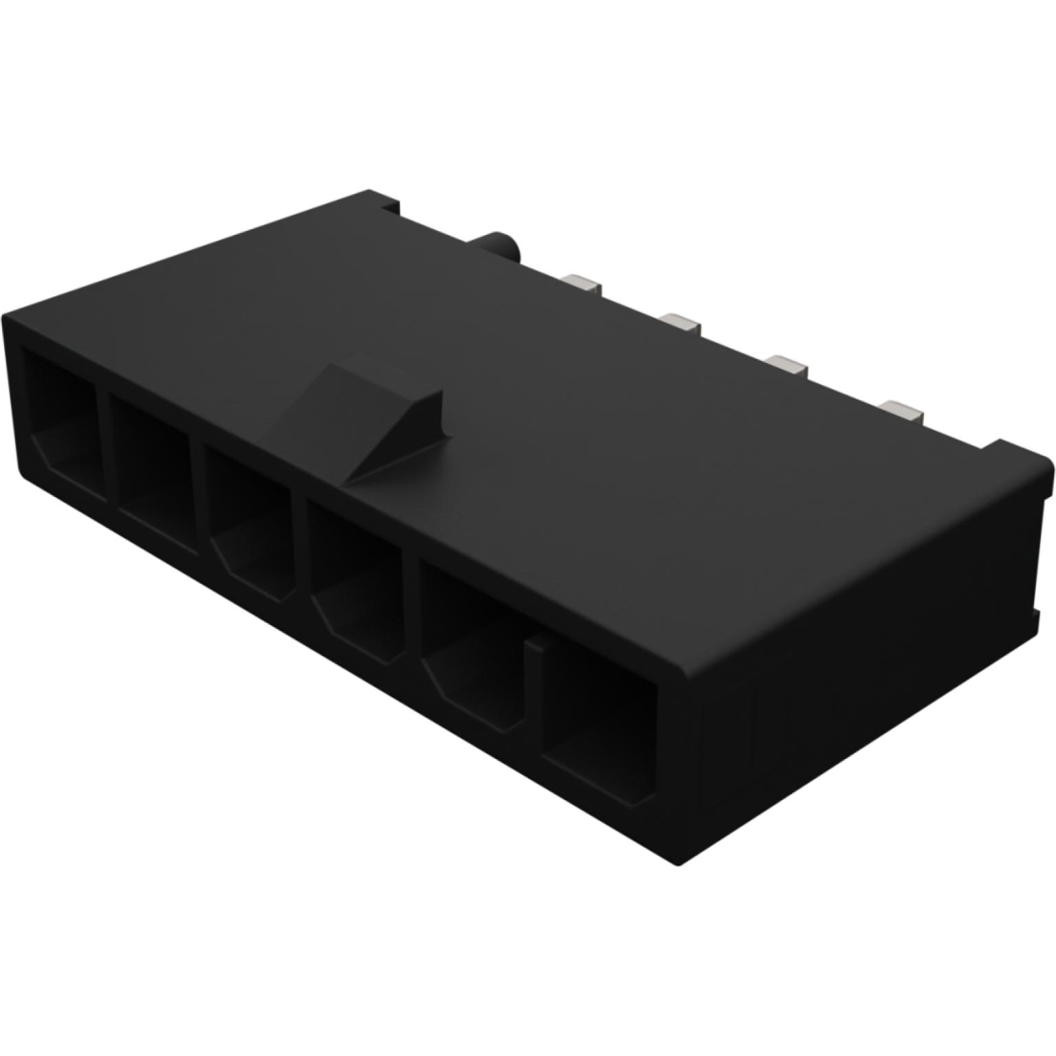 Molex-2159151006 Steckverbinderleisten und Leiterplattenbuchsen Conn Wire to Board HDR 6Power POS 4.2mm Solder ST Top Entry Thru-Hole Mini-Fit Max Tray